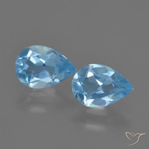 1.59ctw Natürlicher Himmerlblau Topas, Birnenform, VS