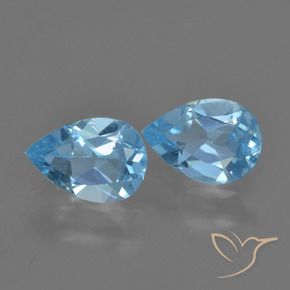 1.59 ct natürliche Himmerlblau Topas-Edelsteine, Birnenform, VS