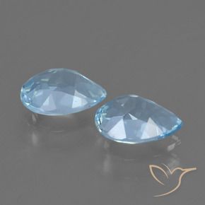 1.63 ct natürliche Himmerlblau Topas-Edelsteine, Birnenform, VVS-VS