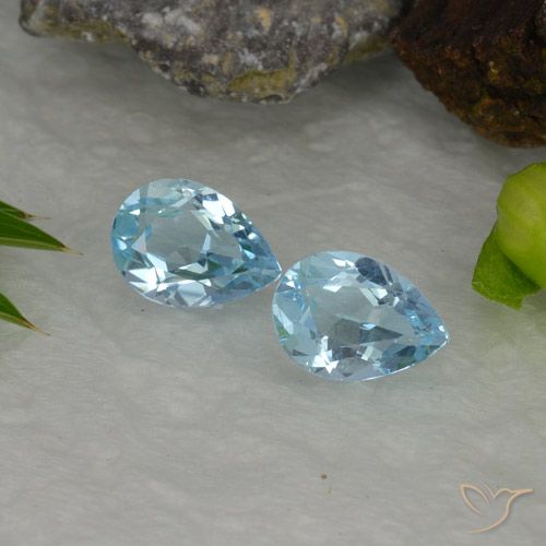 1.65ctw Natürlicher Himmerlblau Topas, Birnenform, VVS-VS
