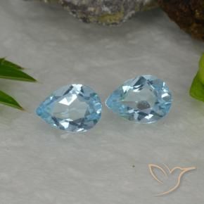 1.65 ct natürliche Himmerlblau Topas-Edelsteine, Birnenform, VVS-VS