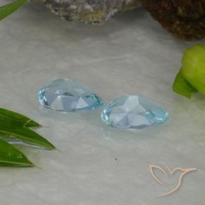 1.65 ct natürliche Himmerlblau Topas-Edelsteine, Birnenform, VVS-VS