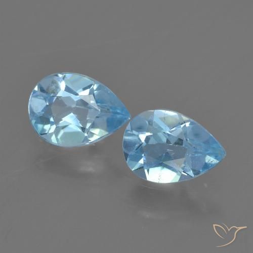1.53ctw Natürlicher Himmerlblau Topas, Birnenform, VS