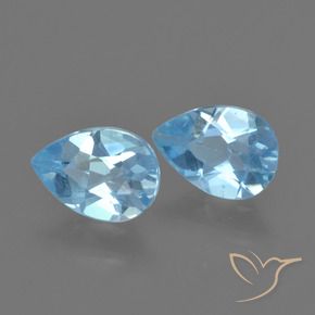 1.53 ct natürliche Himmerlblau Topas-Edelsteine, Birnenform, VS