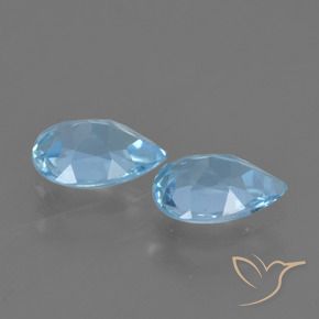 1.53 ct natürliche Himmerlblau Topas-Edelsteine, Birnenform, VS