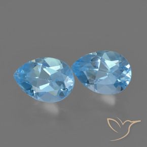 1.66 ct natürliche Himmerlblau Topas-Edelsteine, Birnenform, VS