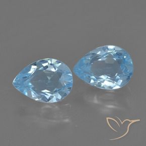 1.71 ct natürliche Himmerlblau Topas-Edelsteine, Birnenform, VVS-VS