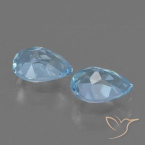 1.71 ct natürliche Himmerlblau Topas-Edelsteine, Birnenform, VVS-VS