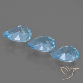 2.20 ct natürliche Himmerlblau Topas-Edelsteine, Birnenform, VS