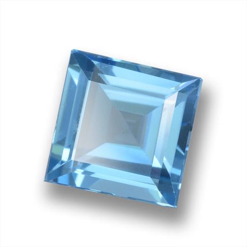 9,17 ctw natürlicher Swiss Blue Topas, Quadrat, VVS-VS