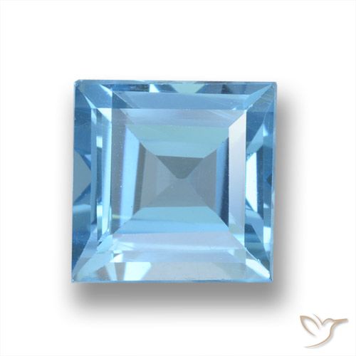 2.25ct Natürlicher Swiss Blue Topas, Quadrat, VVS-VS