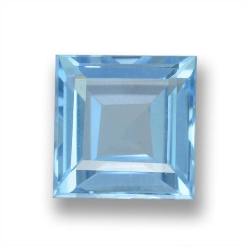 2.08ct Natürlicher Himmerlblau Topas, Quadrat, VVS-VS