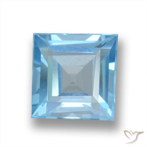 1.86ct Natürlicher Swiss Blue Topas, Quadrat, VVS-VS