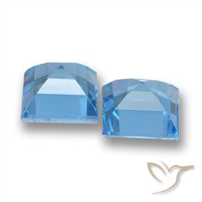 3.99 ct natürliche Himmerlblau Topas-Edelsteine, Quadrat, VVS-VS