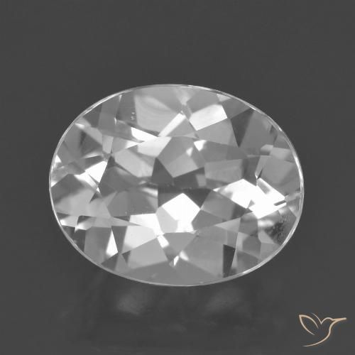 3.14ct Natürlicher Weiß Topas, Oval, VVS-VS