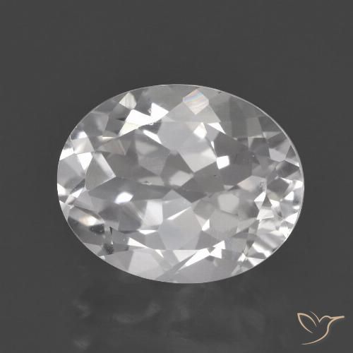 3.19ct Natürlicher Weiß Topas, Oval, VVS-VS