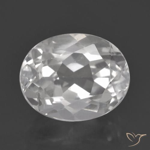 3.85ct Natürlicher Weiß Topas, Oval, VVS-VS