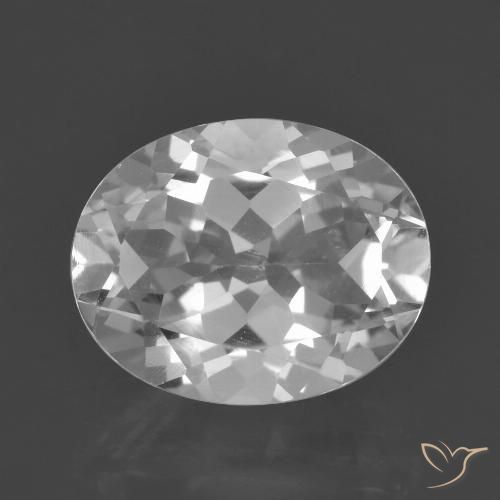 3.13ct Natürlicher Weiß Topas, Oval, VVS-VS