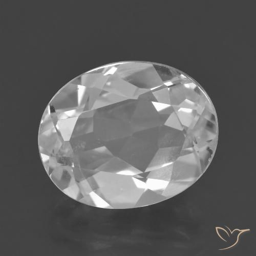 3.25ct Natürlicher Weiß Topas, Oval, VVS-VS