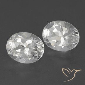 6.37 ct natürliche Weiß Topas-Edelsteine, Oval, VVS-VS