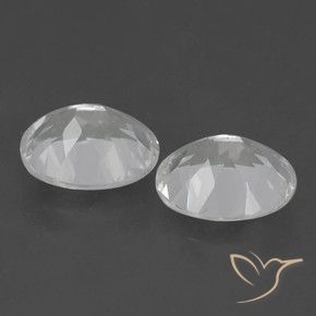 6.37 ct natürliche Weiß Topas-Edelsteine, Oval, VVS-VS