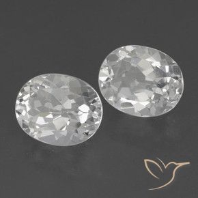 6.12 ct natürliche Weiß Topas-Edelsteine, Oval, VVS-VS