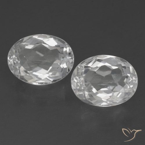 6.70ctw Natürlicher Weiß Topas, Oval, VVS-VS