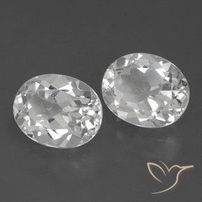 6.64 ct natürliche Weiß Topas-Edelsteine, Oval, VVS-VS