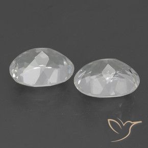 6.64 ct natürliche Weiß Topas-Edelsteine, Oval, VVS-VS
