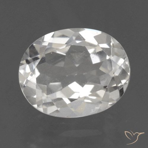 3.06ct Natürlicher Weiß Topas, Oval, VVS-VS