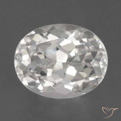 3.67ct Natürlicher Weiß Topas, Oval, VVS-VS