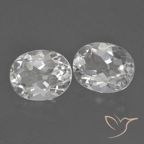 6.39 ct natürliche Weiß Topas-Edelsteine, Oval, VVS-VS