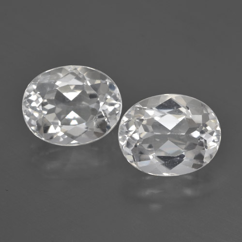 7,63 ct natürliche weißer Topas-Edelsteine, Oval Schliff, VVS-VS