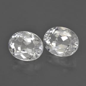 7,63 ct natürliche weißer Topas-Edelsteine, Oval Schliff, VVS-VS