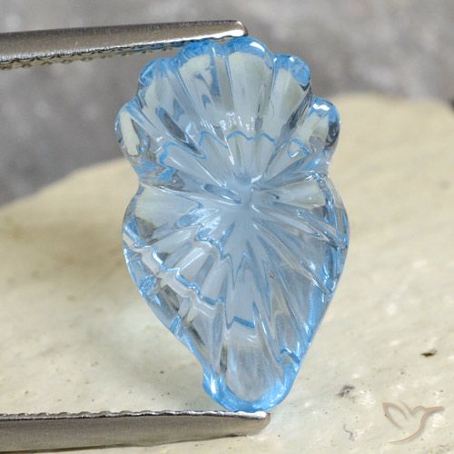 5.96ct Natürlicher Himmerlblau Topas, Fantasie, Transparent