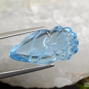 9,17 ctw natürlicher Swiss Blue Topas, Fantasie, Transparent
