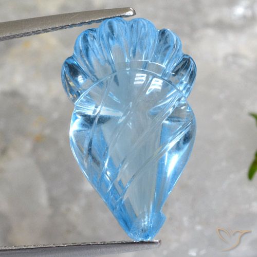 12.94ct Natürlicher Himmerlblau Topas, Fantasie, Transparent