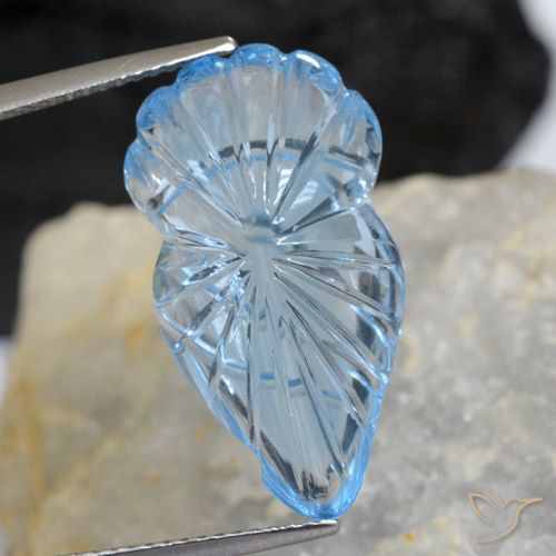 16.56ct Natürlicher Himmerlblau Topas, Fantasie, Transparent