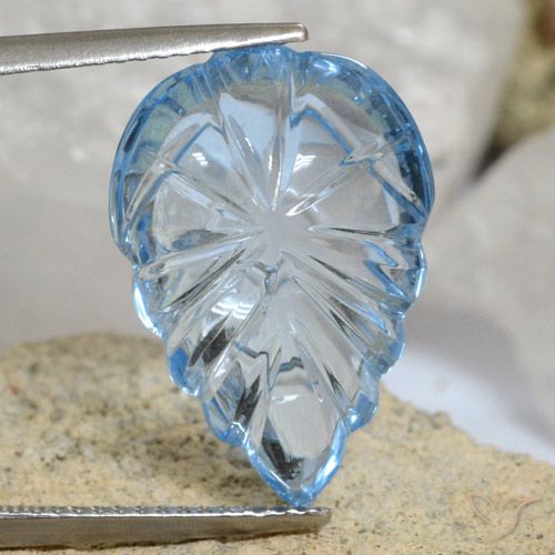 12.38ct Natürlicher Swiss Blue Topas, Fantasie, Transparent