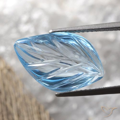 9.21ct Natürlicher Himmerlblau Topas, Fantasie, Transparent