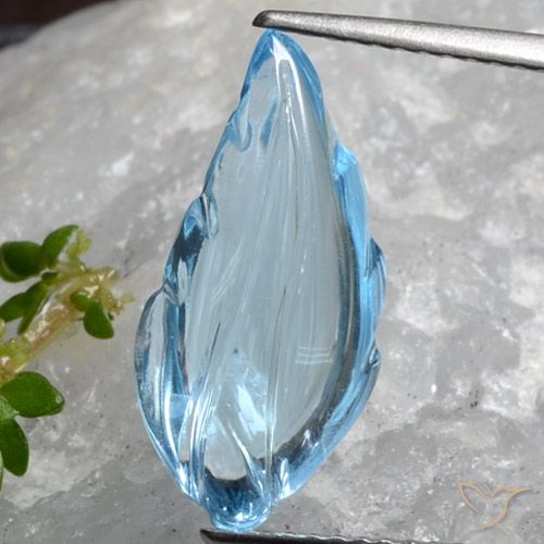 6.92ct Natürlicher Himmerlblau Topas, Fantasie, Transparent