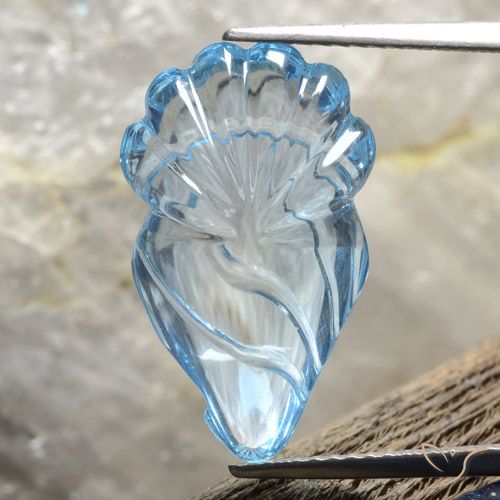 10.88ct Natürlicher Himmerlblau Topas, Fantasie, Transparent