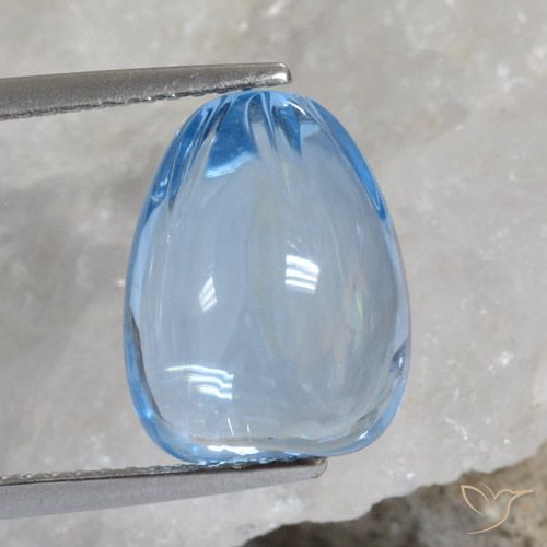 12.18ct Natürlicher Himmerlblau Topas, Fantasie, Transparent