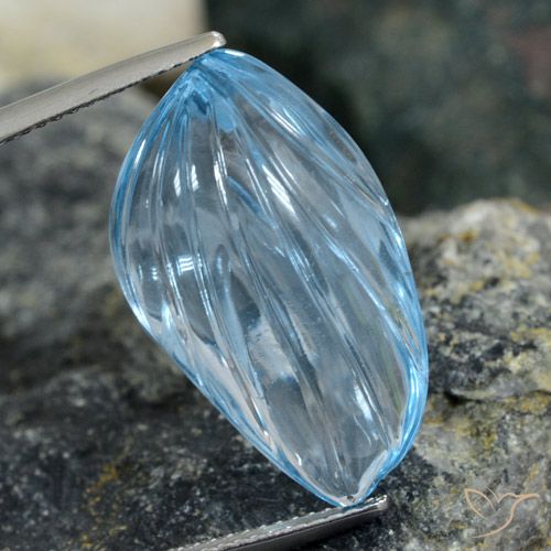 19.21ct Natürlicher Himmerlblau Topas, Fantasie, Transparent