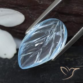 9,17 ctw natürlicher Himmerlblau Topas, Blumen-Schliff, Transparent