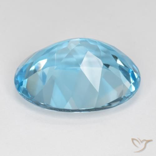 9,17 ctw natürlicher Swiss Blue Topas, Oval, VVS