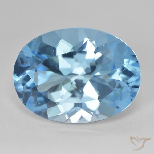 20.98ct Natürlicher Swiss Blue Topas, Oval, VVS