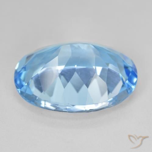 9,17 ctw natürlicher Swiss Blue Topas, Oval, VVS