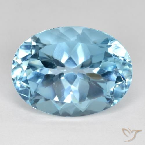 22.58ct Natürlicher Himmerlblau Topas, Oval, VVS