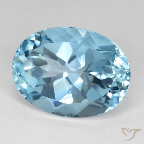 9,17 ctw natürlicher Himmerlblau Topas, Oval, VVS